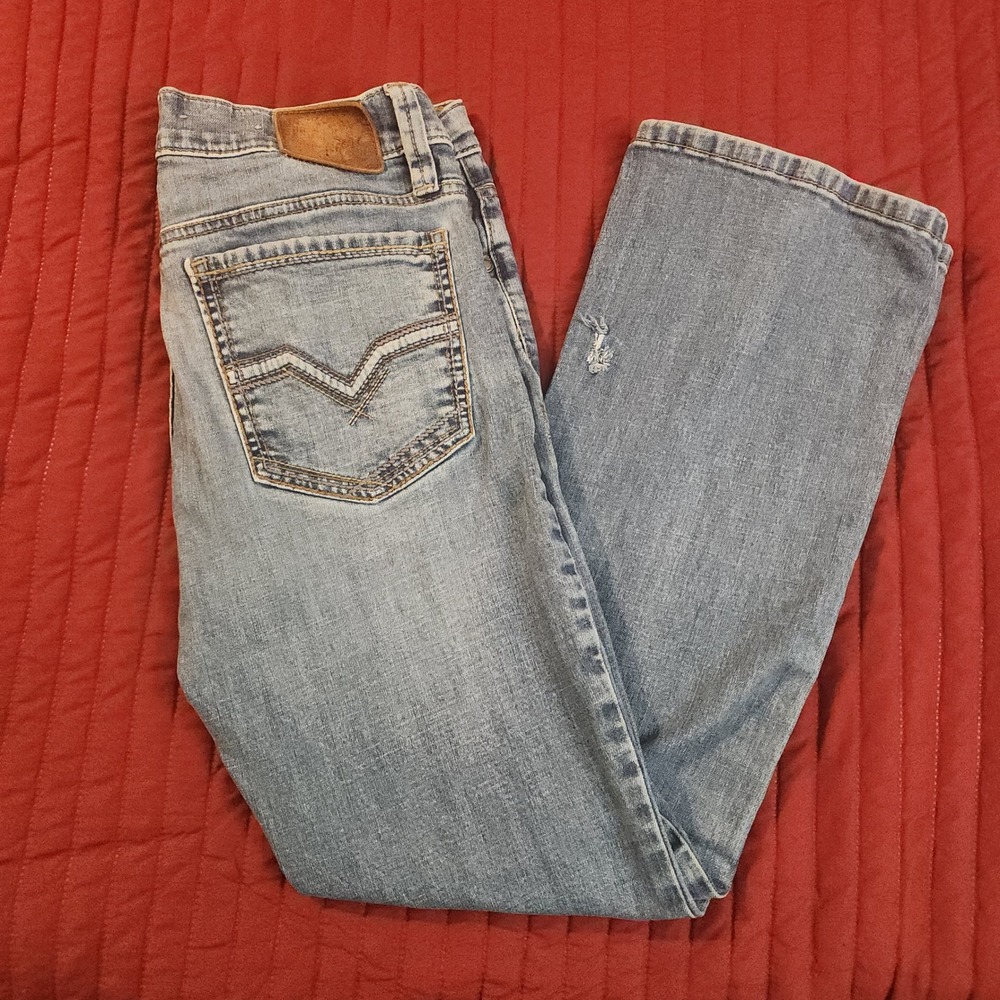 E61 Moonshine Spirit by Brad Paisley 120 Proof Slim Boot Jeans Blue 32x32
